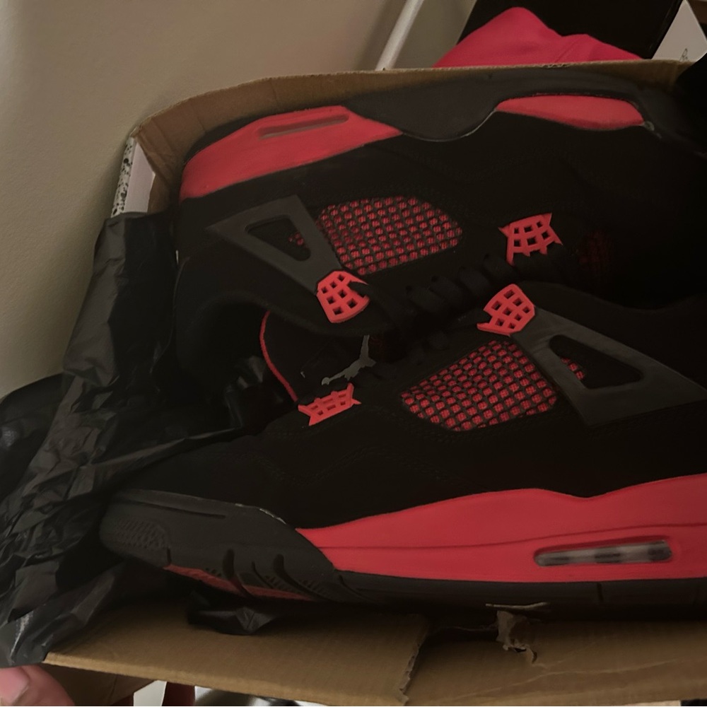 Jordan Men’s Black and Red Sneakers